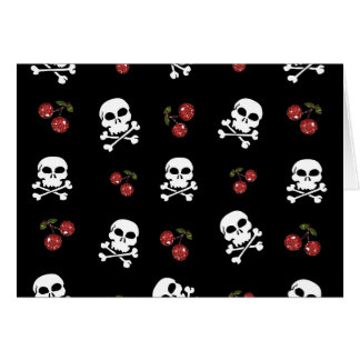 RAB Rockabilly Skulls and Cherries on Black