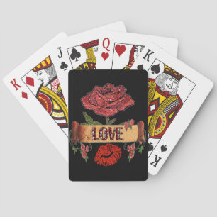 RAB Rockabilly Valentine Roses, Love & Lipstick Playing Cards