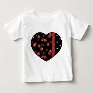 RAB Rockabilly Very Cherry Cherries Black Baby T-Shirt