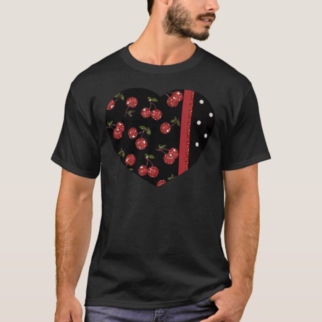RAB Rockabilly Very Cherry Cherries Black T-Shirt (Front)
