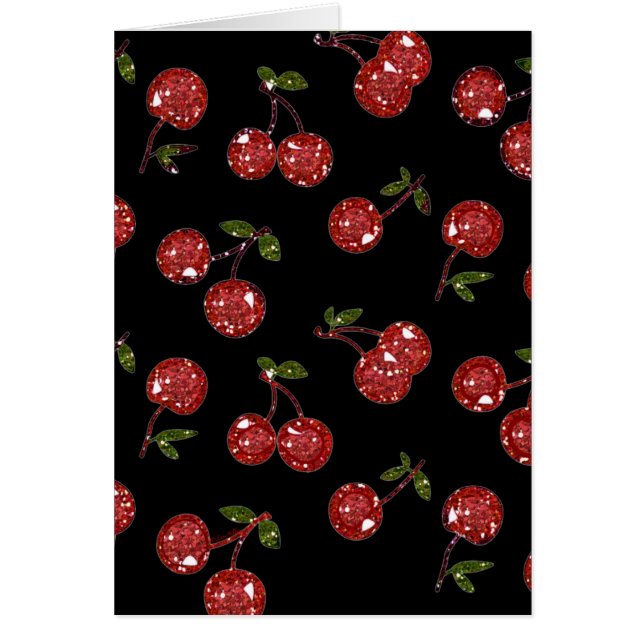 RAB Rockabilly Very Cherry Cherries On Black (Front)