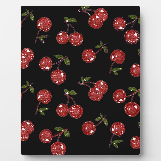 RAB Rockabilly Very Cherry Cherries On Black Plaque (Front)