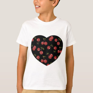 RAB Rockabilly Very Cherry Cherries On Black T-Shirt