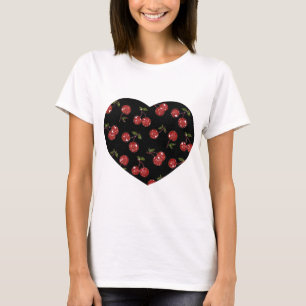 RAB Rockabilly Very Cherry Cherries On Black T-Shirt