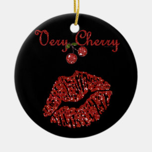 RAB Rockabilly Very Cherry Kiss Ceramic Ornament