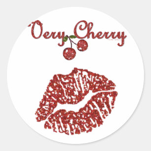 RAB Rockabilly Very Cherry Kiss Classic Round Sticker