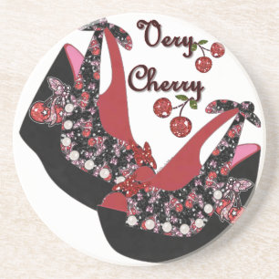 RAB Rockabilly Very Cherry Shoes Coaster