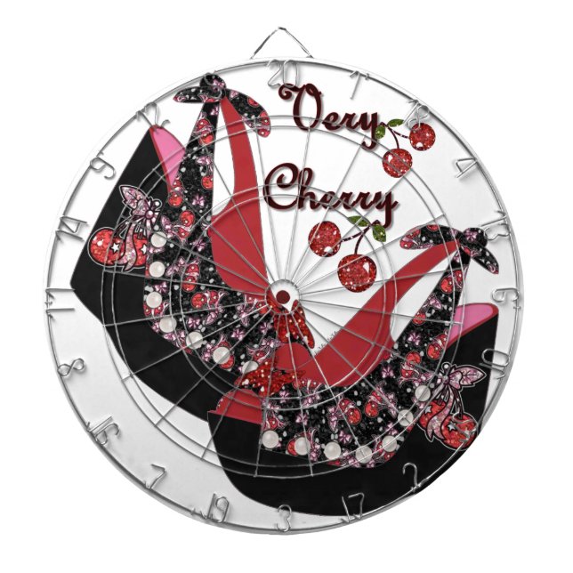 RAB Rockabilly Very Cherry Shoes Dartboard (Front)