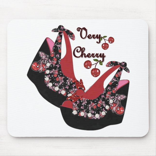 RAB Rockabilly Very Cherry Shoes Mouse Pad (Front)
