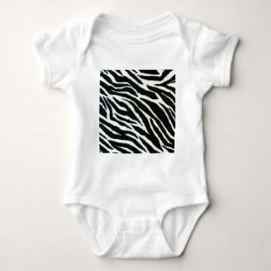 RAB Rockabilly Zebra Print Black & White Baby Bodysuit