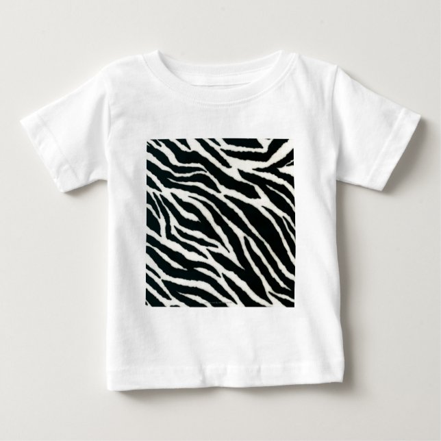 RAB Rockabilly Zebra Print Black & White Baby T-Shirt (Front)