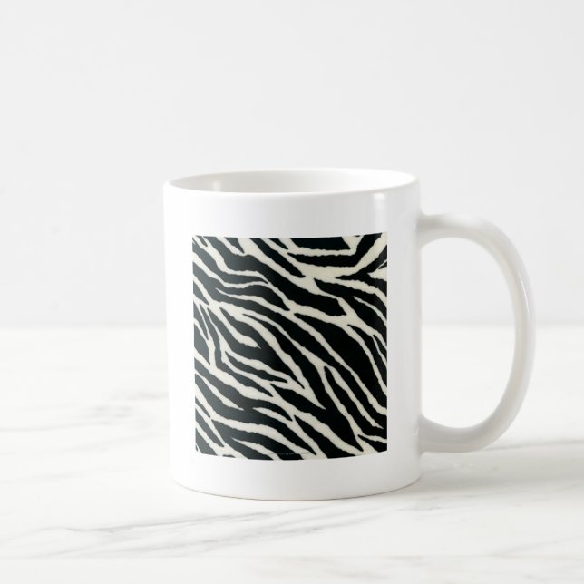 RAB Rockabilly Zebra Print Black & White Coffee Mug (Right)