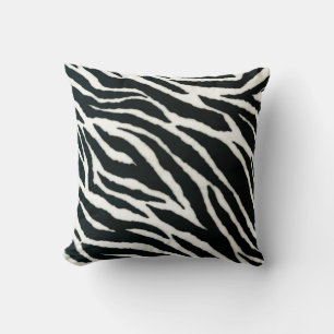 RAB Rockabilly Zebra Print Black & White Cushion