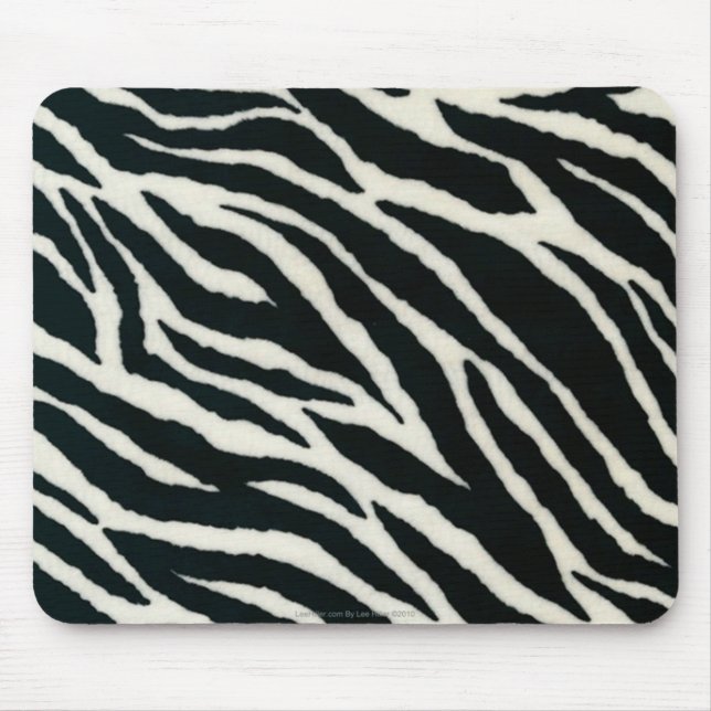 RAB Rockabilly Zebra Print Black & White Mouse Pad (Front)