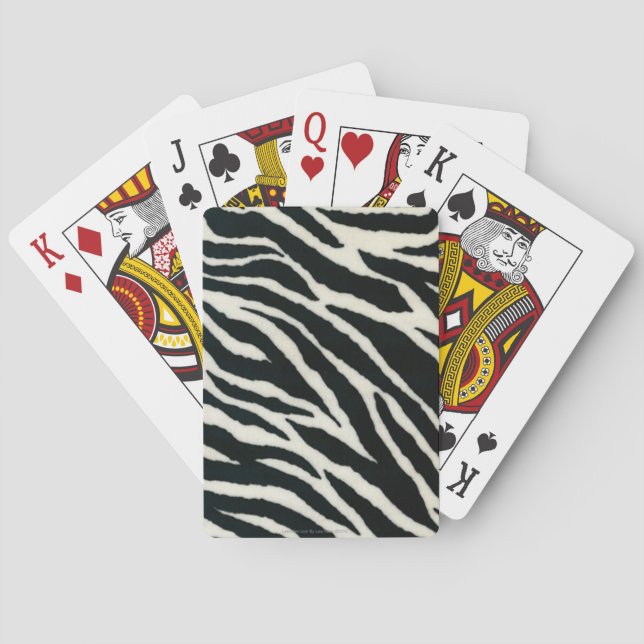 RAB Rockabilly Zebra Print Black & White Playing Cards (Back)