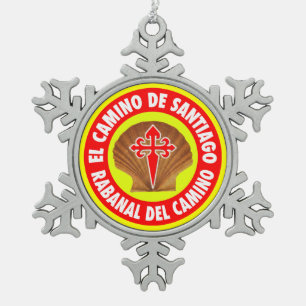 Rabanal del Camino Snowflake Pewter Christmas Ornament