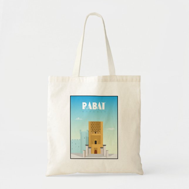 Rabat city, Morocco travel poster  Tote Bag (Front)
