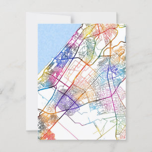 Rabat Morocco City Map Postcard