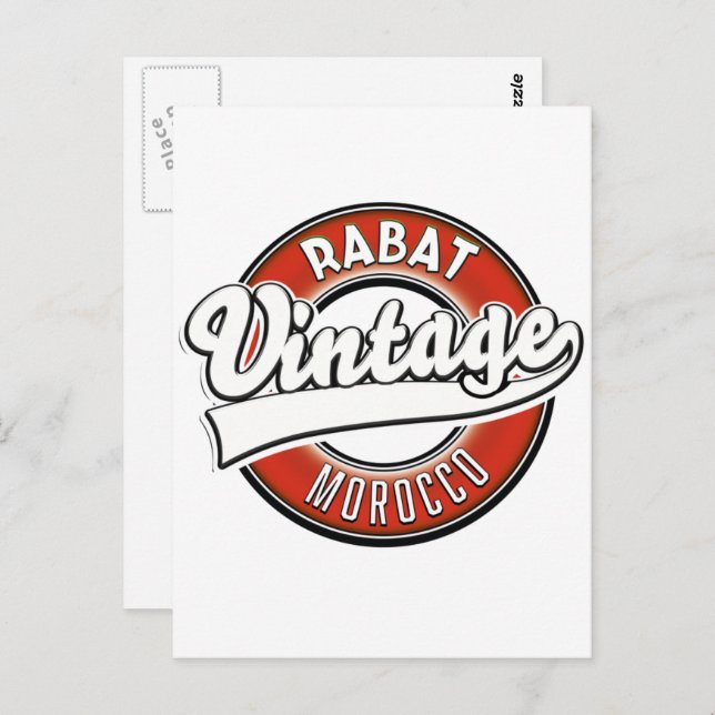 Rabat morocco vintage logo postcard (Front/Back)