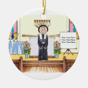 Rabbi - Female Ceramic Ornament