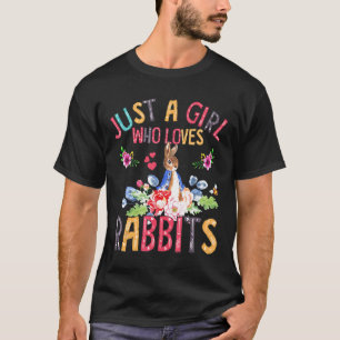 Rabbi. Just A Girl Who Loves Rabbits T-Shirt