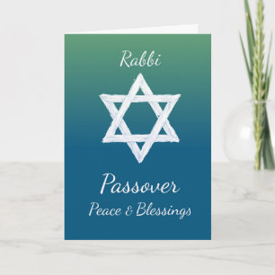 Rabbi Passover Peace Blessings Star of David Card