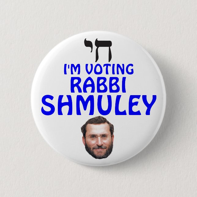 Rabbi Shmuley Boteach for Congress 6 Cm Round Badge (Front)