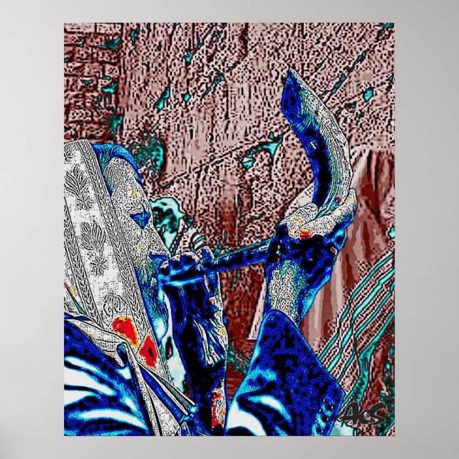 RABBI WITH SHOFAR POSTER (Front)