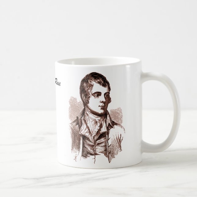 Rabbie Burns, Like a Red Red Rose Mug (Right)