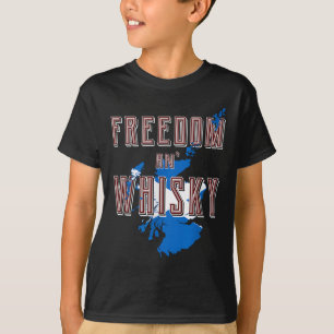 Rabbie Burns Quote Freedom Whisky Scottish Colors  T-Shirt
