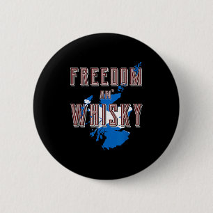 Rabbie Burns Quote Freedom Whisky Scottish Colours 6 Cm Round Badge