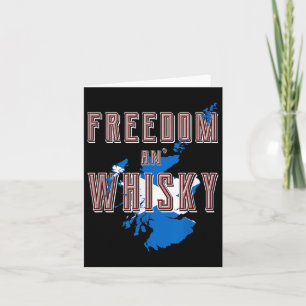 Rabbie Burns Quote Freedom Whisky Scottish Colours Card