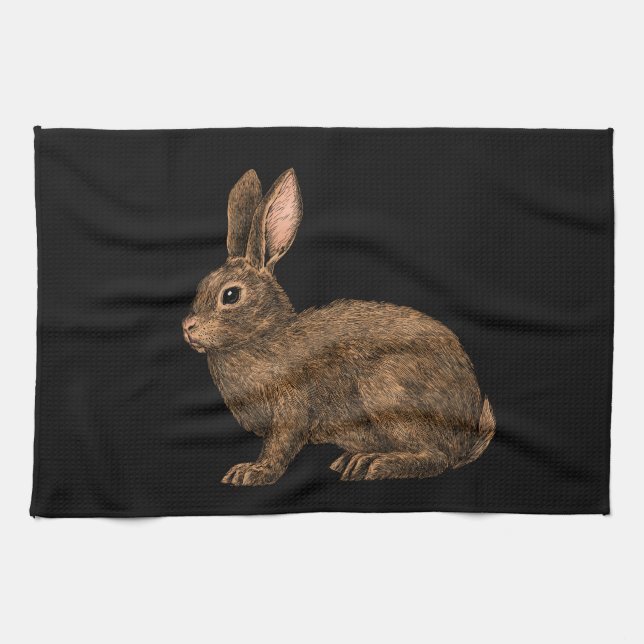 Rabbit 2 tea towel (Horizontal)