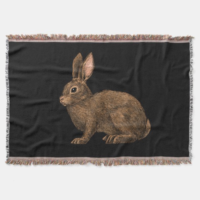 Rabbit 2 throw blanket (Front)
