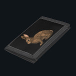 Rabbit 2 trifold wallet<br><div class="desc">Hand-painted cute rabbit.</div>