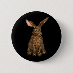 Rabbit 3 6 cm round badge