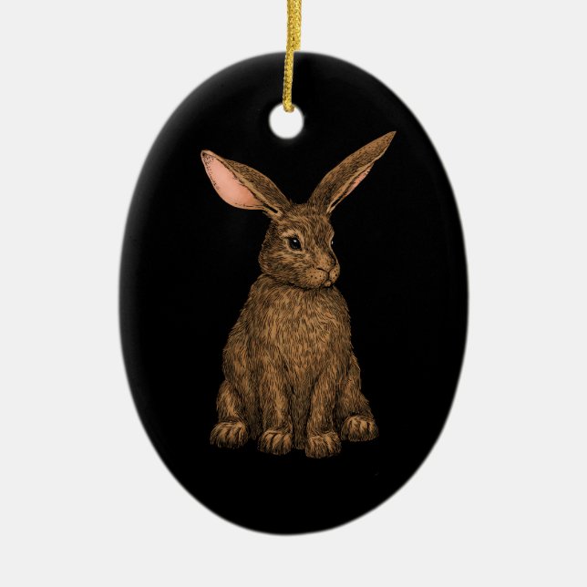 Rabbit 3 ceramic ornament (Front)