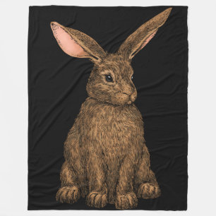 Rabbit 3 fleece blanket