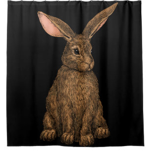 Rabbit 3 shower curtain