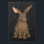 Rabbit 3 tea towel<br><div class="desc">Hand-painted cute rabbit.</div>