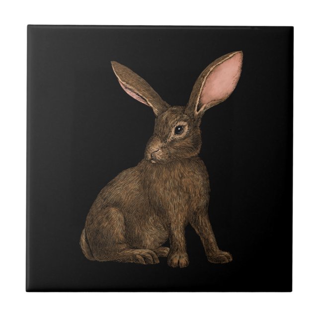 Rabbit 4 ceramic tile (Front)