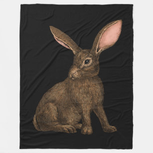 Rabbit 4 fleece blanket
