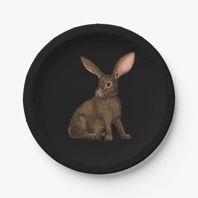 Rabbit 4 paper plate (Front)