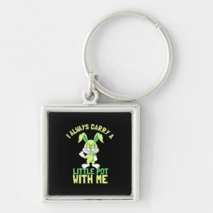 Rabbit Always Carry A Little Pot Key Ring