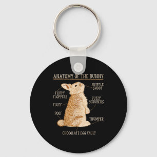 Rabbit Anatomy Bunny Lover Animal Pet Owner  Key Ring