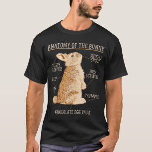 Rabbit Anatomy Bunny Lover Animal Pet Owner T-Shirt