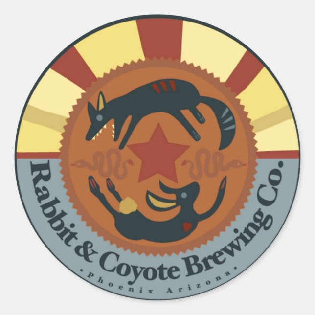 Rabbit and Coyote Brewing Sticker (Front)