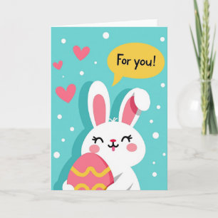 Rabbit And Egg For You Card