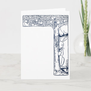 Rabbit and Orange Tree Card