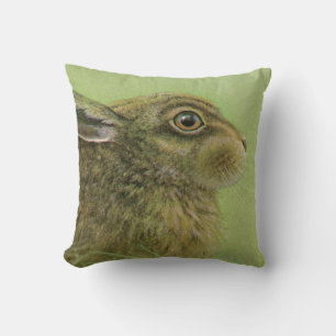 Rabbit animal art throw pillow